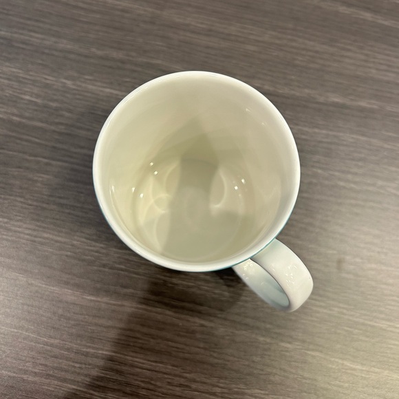 Kate Spade Lenox Coffee Mug Cup Larabee Polka Dot Turquoise and White - Picture 5 of 6